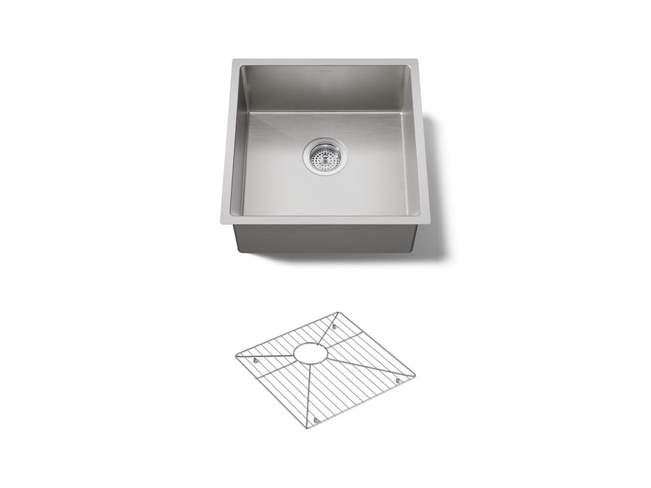 KOHLER K-33152 Strive 18-1/4" Undermount Single-bowl Bar Sink, stainless steel