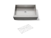KOHLER K-33157 Strive 33-1/2" Undermount Single-bowl Farmhouse Kitchen Sink, stainless steel