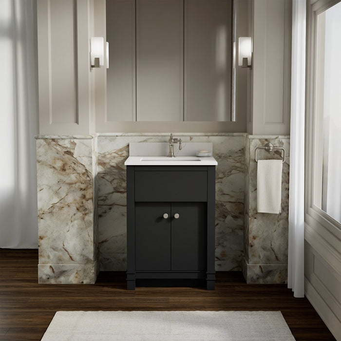 KOHLER K-33264 Alouette™ 24" Bathroom Vanity Cabinet with Sink and Quartz Top, dark warm grey - view 2