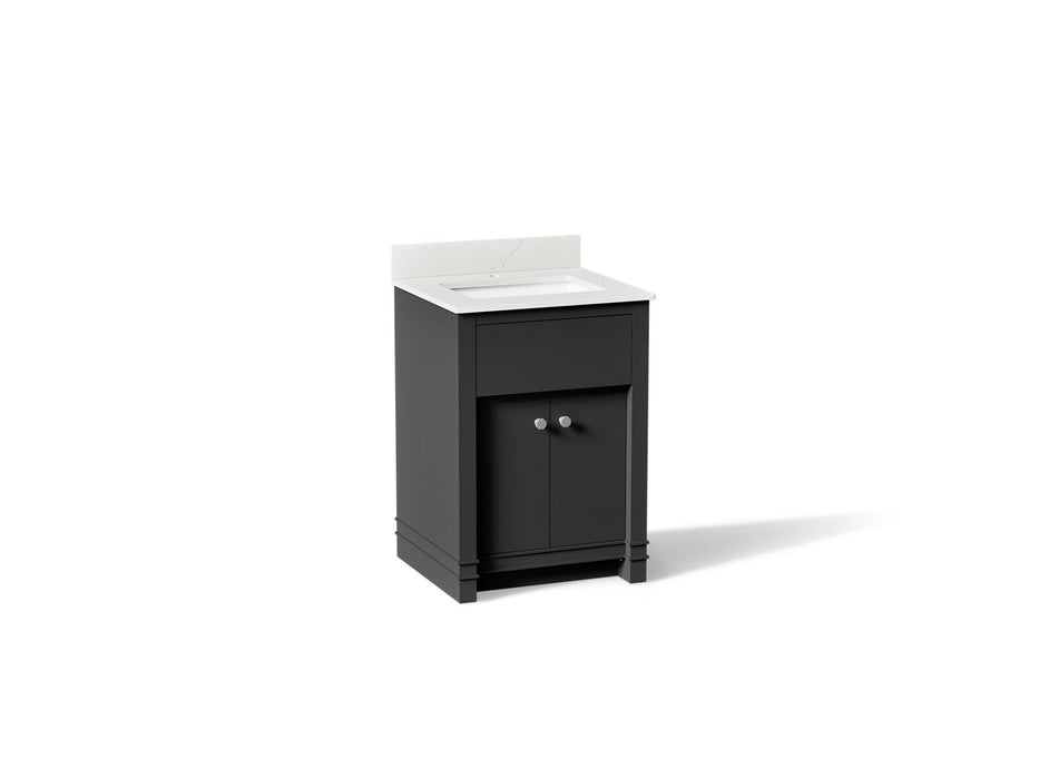 KOHLER K-33264 Alouette™ 24" Bathroom Vanity Cabinet with Sink and Quartz Top, ferrous grey