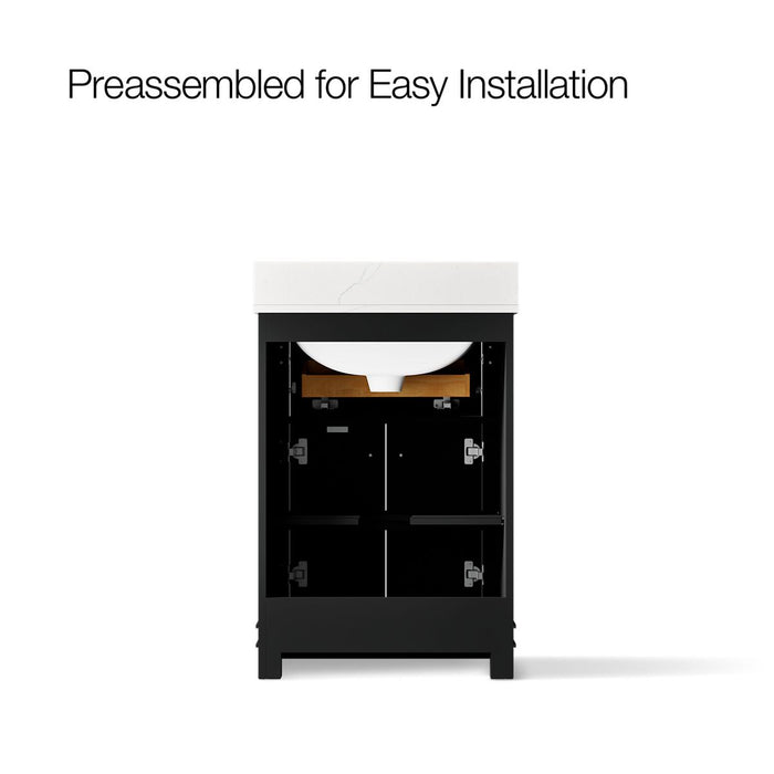 KOHLER K-33264 Alouette™ 24" Bathroom Vanity Cabinet with Sink and Quartz Top, ferrous grey - view 2