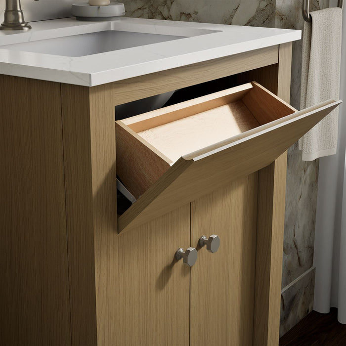 KOHLER K-33264 Alouette™ 24" Bathroom Vanity Cabinet with Sink and Quartz Top, light oak - view 4
