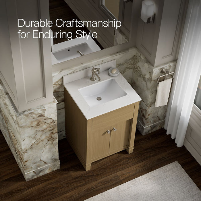 KOHLER K-33264 Alouette™ 24" Bathroom Vanity Cabinet with Sink and Quartz Top, light oak - view 5