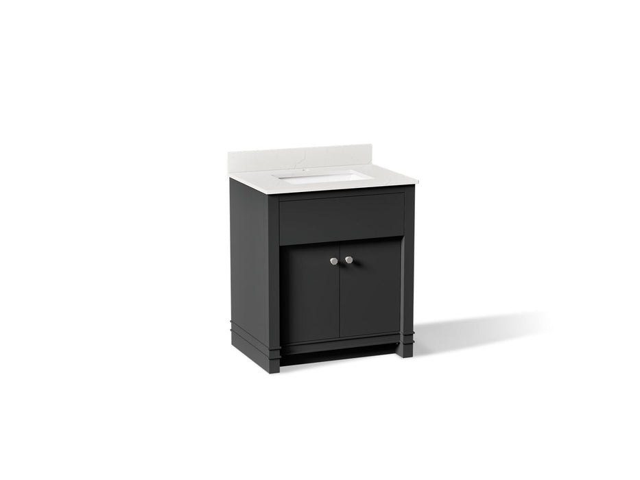 KOHLER K-33265 Alouette™ 30" Bathroom Vanity Cabinet with Sink and Quartz Top, ferrous grey