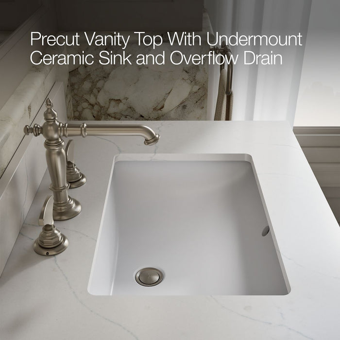 KOHLER K-33265 Alouette™ 30" Bathroom Vanity Cabinet with Sink and Quartz Top, light oak - view 3