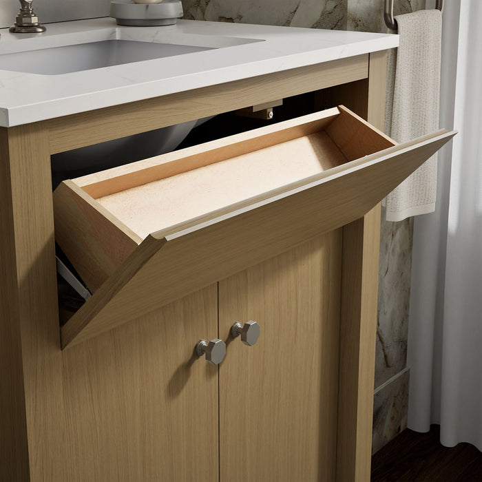 KOHLER K-33265 Alouette™ 30" Bathroom Vanity Cabinet with Sink and Quartz Top, light oak - view 4