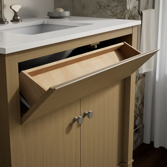KOHLER K-33266 Alouette™ 36" Bathroom Vanity Cabinet with Sink and Quartz Top, light oak - view 4