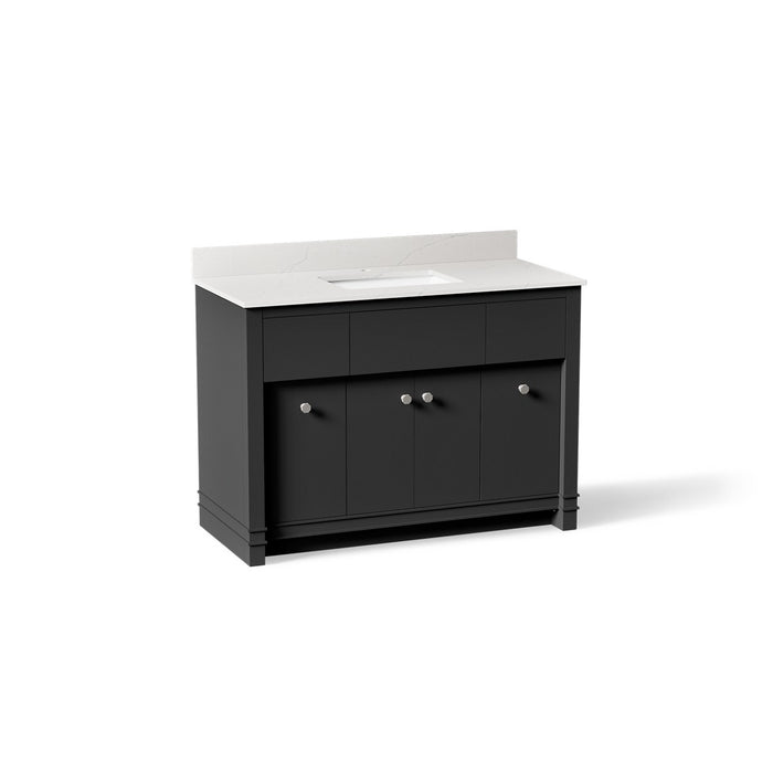 KOHLER K-33268 Alouette™ 48" Bathroom Vanity Cabinet with Sink and Quartz Top, dark warm grey - view 3