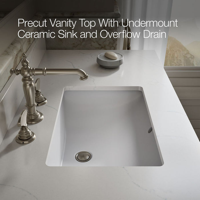 KOHLER K-33268 Alouette™ 48" Bathroom Vanity Cabinet with Sink and Quartz Top, light oak - view 3