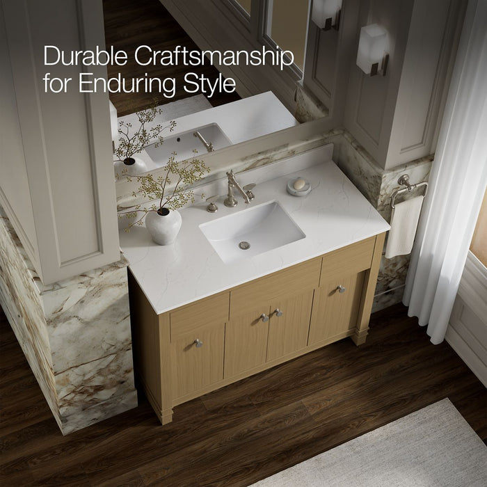 KOHLER K-33268 Alouette™ 48" Bathroom Vanity Cabinet with Sink and Quartz Top, light oak - view 5