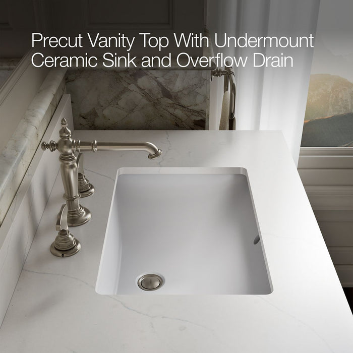 KOHLER Alouette™ 72" bathroom vanity cabinet with sinks and quartz top