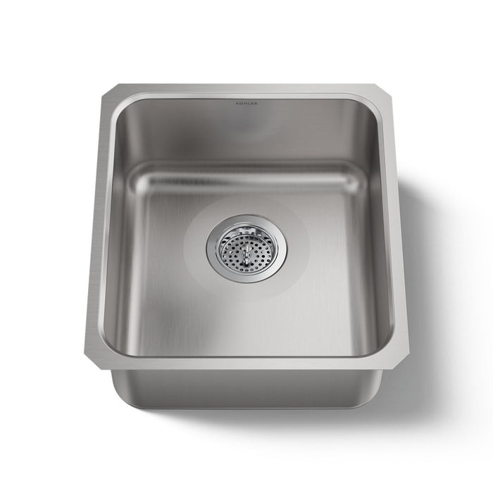 KOHLER K-3331 Undertone 15-3/4" undermount single-bowl bar sink, stainless steel - view 4