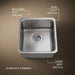 KOHLER K-3331 Undertone 15-3/4" undermount single-bowl bar sink, stainless steel - view 5