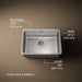 KOHLER K-3332 Undertone 23" undermount single-bowl kitchen sink, stainless steel - view 5