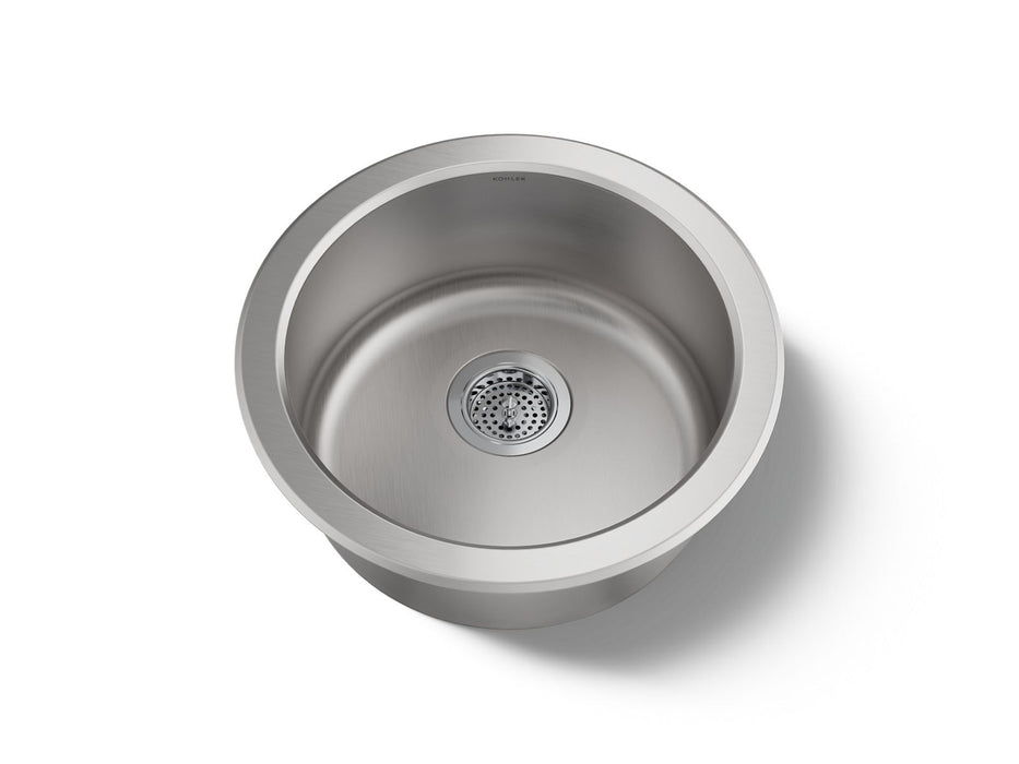 KOHLER K-3341 Undertone Lyric 18-1/2" top-/undermount single-bowl bar sink