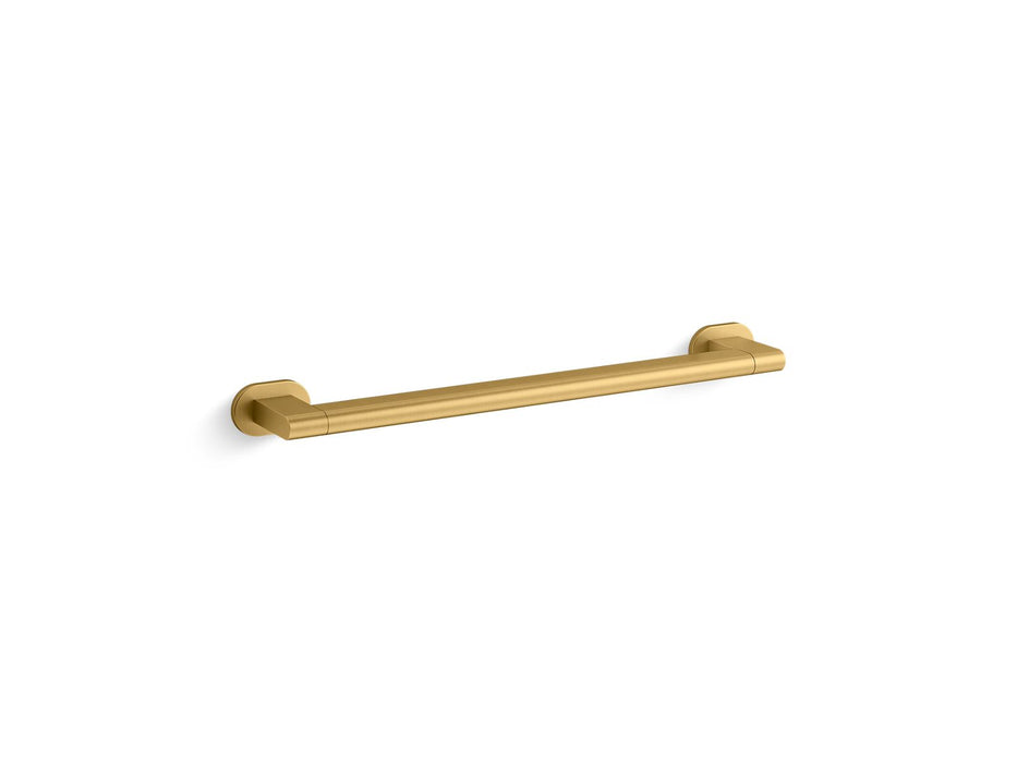 KOHLER K-33457 Belay™ 18" Grab Bar, vibrant brushed moderne brass