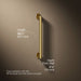 3/4 view of product with dimensions