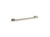 KOHLER K-33457 Belay™ 18" Grab Bar, vibrant brushed nickel
