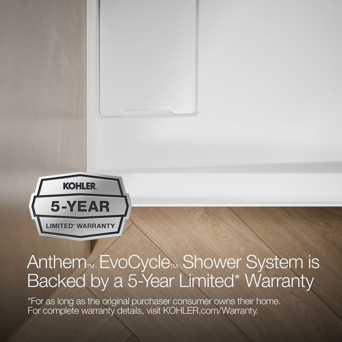 KOHLER K-33471 Anthem EvoCycle 60" x 42" alcove shower base, left drain