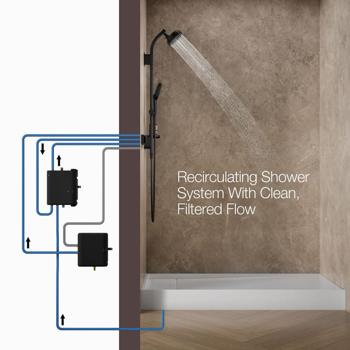 KOHLER K-33473 Anthem EvoCycle 60" x 32" alcove shower base, left drain