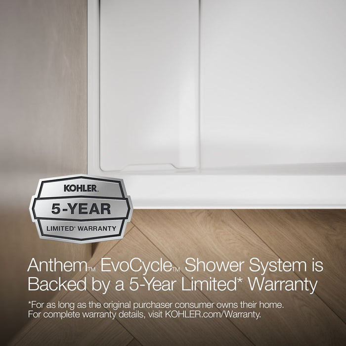 KOHLER K-33479 Anthem EvoCycle 48" x 32" alcove shower base, left drain