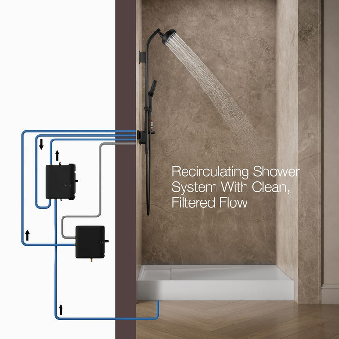 KOHLER K-33479 Anthem EvoCycle 48" x 32" alcove shower base, left drain