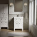 KOHLER K-33535-ASB Hearthaven 24" bathroom vanity cabinet with sink and quartz top, white - view 5