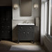 KOHLER K-33536-ASB Hearthaven 30" bathroom vanity cabinet with sink and quartz top, slate grey - view 5