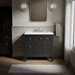 KOHLER K-33537-ASB Hearthaven 36" bathroom vanity cabinet with sink and quartz top, slate grey - view 3