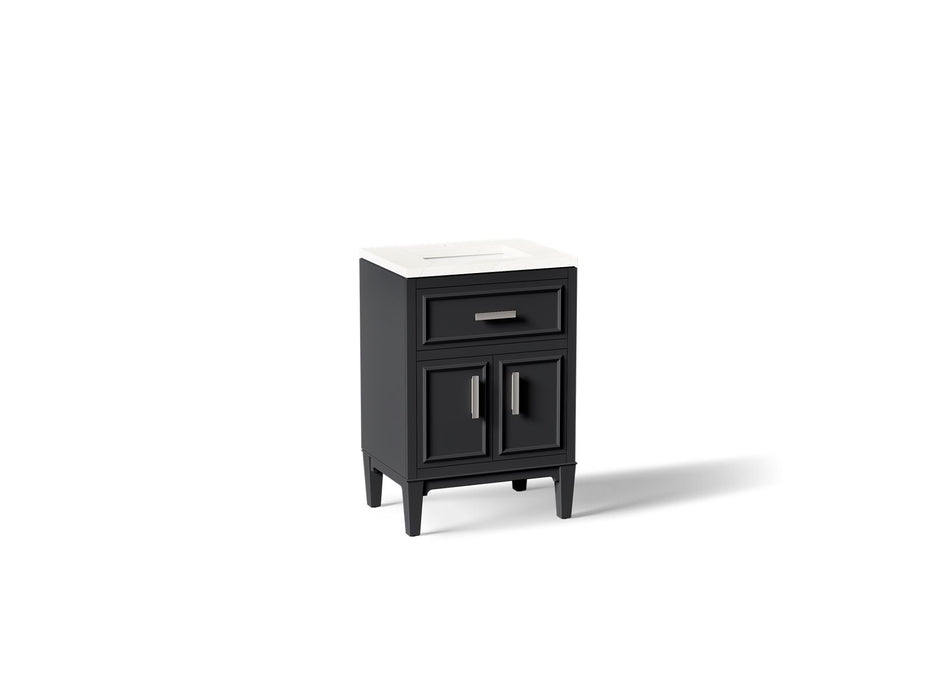 KOHLER K-33543-ASB Southerk 24" bathroom vanity cabinet with sink and quartz top, slate grey