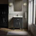 KOHLER K-33543-ASB Southerk 24" bathroom vanity cabinet with sink and quartz top, slate grey - view 5