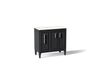 KOHLER K-33545-ASB Southerk 36" bathroom vanity cabinet with sink and quartz top, slate grey