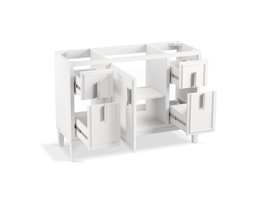 KOHLER K-33546-ASB Southerk 48" bathroom vanity cabinet with sink and quartz top, white - view 2