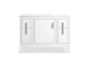 KOHLER K-33546-ASB Southerk 48" bathroom vanity cabinet with sink and quartz top, white - view 5