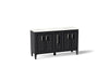 KOHLER K-33547-ASB Southerk 60" bathroom vanity cabinet with sinks and quartz top, slate grey