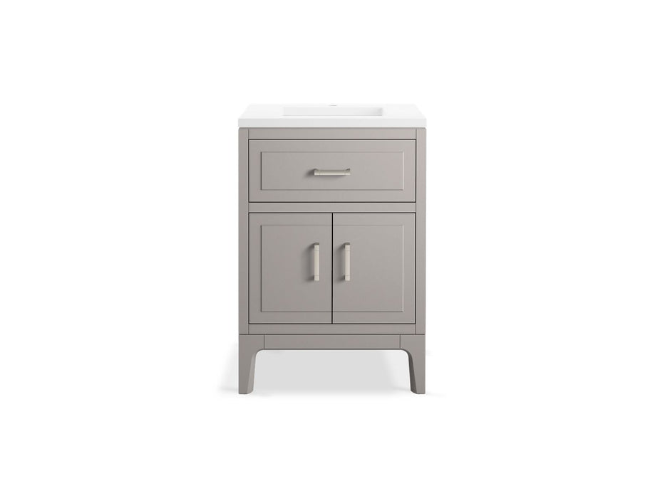 KOHLER K-33551-ASB Seer 24" bathroom vanity cabinet with sink and quartz top, mohair grey - view 5