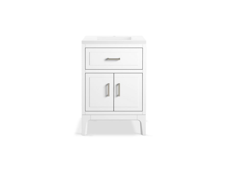 KOHLER K-33551-ASB Seer 24" bathroom vanity cabinet with sink and quartz top, white - view 5
