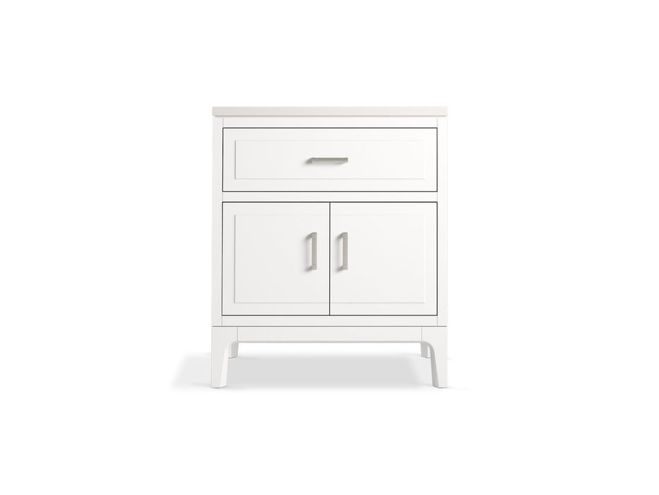 KOHLER K-33552-ASB Seer 30" bathroom vanity cabinet with sink and quartz top, white - view 4
