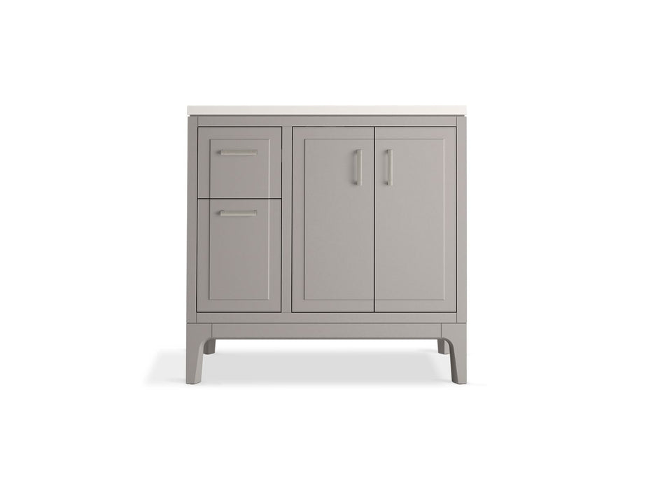 KOHLER K-33553-ASB Seer 36" bathroom vanity cabinet with sink and quartz top