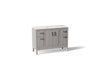 KOHLER K-33554-ASB Seer 48" bathroom vanity cabinet with sink and quartz top, mohair grey