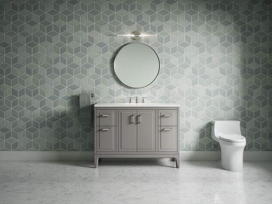 KOHLER K-33554-ASB Seer 48" bathroom vanity cabinet with sink and quartz top, mohair grey - view 3