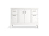 KOHLER K-33554-ASB Seer 48" bathroom vanity cabinet with sink and quartz top, white - view 5