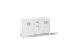 KOHLER K-33555-ASB Seer 60" bathroom vanity cabinet with sinks and quartz top, white