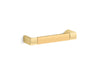 KOHLER K-33558 Seer 4" cabinet pull, vibrant brushed moderne brass