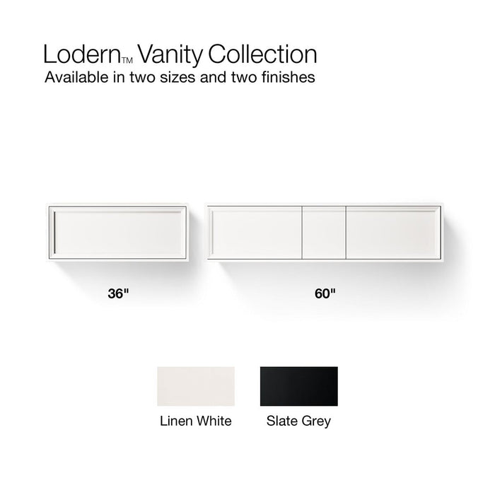 KOHLER K-33566 Lodern 36" wall-hung bathroom vanity cabinet, slate grey - view 2