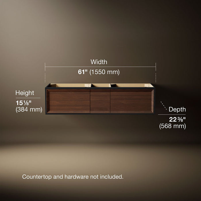 KOHLER K-33567 Lodern 60" wall-hung bathroom vanity cabinet
