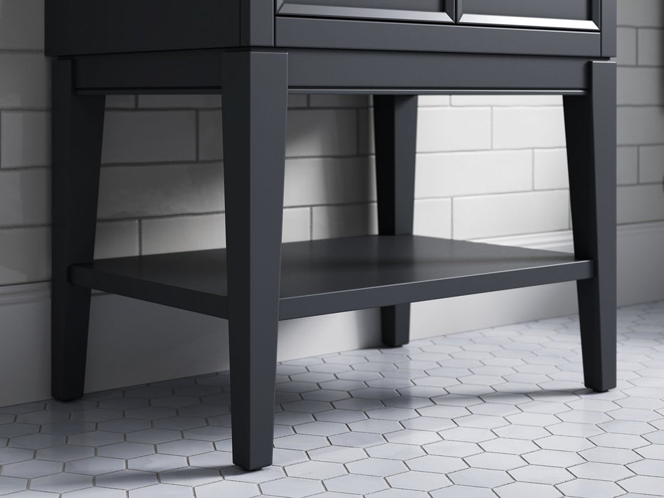 KOHLER K-33577-ASB Winnow 24" bathroom vanity cabinet with sink and quartz top, slate grey - view 5