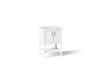 KOHLER K-33577-ASB Winnow 24" bathroom vanity cabinet with sink and quartz top, white