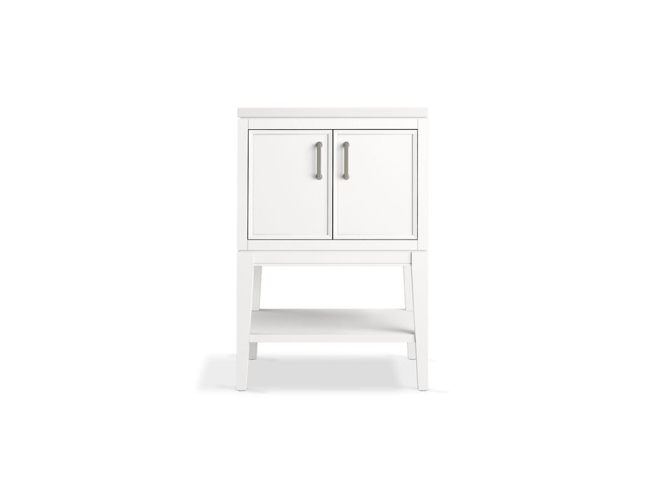 KOHLER K-33577-ASB Winnow 24" bathroom vanity cabinet with sink and quartz top, white - view 4