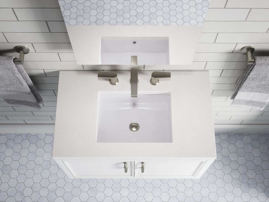 KOHLER K-33578-ASB Winnow 30" bathroom vanity cabinet with sink and quartz top, white - view 5